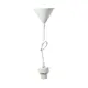 SUSPENSION WHITE METAL BASE & WHITE FABRIC CABLE Ε27