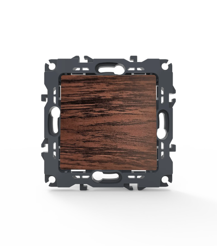 PRIME 1 GANG 2 WAY SWITCH SCREWLESS 1P 10AX 250VAC IP20 WOOD