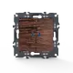 PRIME 2 GANG 1 WAY SWITCH & LED LOCATOR LAMP (ON-OFF)  SCREWLESS 1+1P 10AX 250VAC IP20 WOOD