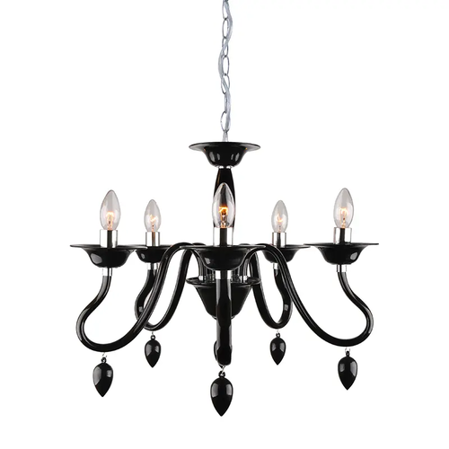 ВИСЯЩА ЛАПМА АКРИЛНА ЧЕРНА 5Χ40W Ε14 53x H43cm FIRENZE