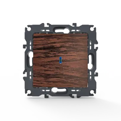 PRIME 1 GANG 2 WAY SWITCH & LED CONTROL LAMP (ON-ON) SCREWLESS 1P 10AX 250VAC IP20 WOOD
