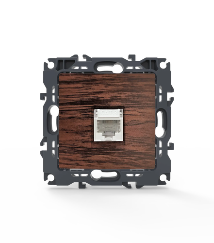PRIME ТЕЛЕФОНЕН КОНТАКТ 1xRJ11 CAT3 IP20 ДЪРВО
