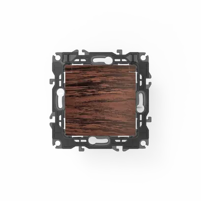 PRIME ШУКО КОНТАКТ С КАПАК И ЗАЩИТНИ КАПАЧЕТА 1x2P+E 16A 250VAC IP20 ДЪРВО