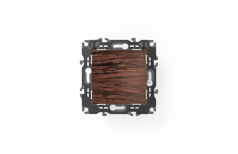 PRIME ШУКО КОНТАКТ С КАПАК И ЗАЩИТНИ КАПАЧЕТА 1x2P+E 16A 250VAC IP20 ДЪРВО