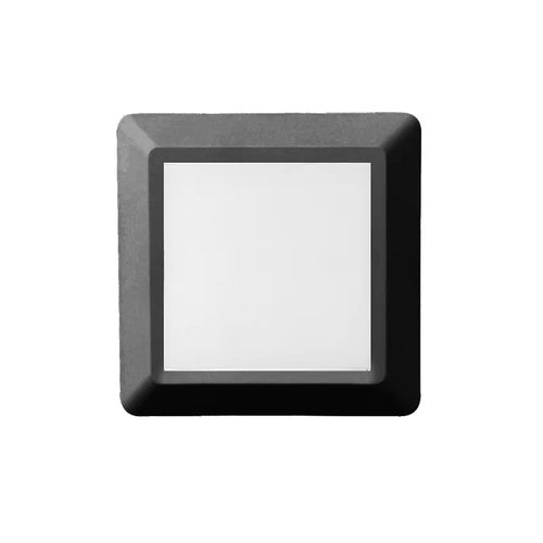 LED АПЛИК КВАДРАТЕН ТЪМНО СИВ 230V AC IP65 4W 3000K 270LM RA80