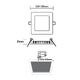 LED ТЪНЪК ПАНЕЛ NM КВАДРАТЕН ЗА ВГРАЖДАНЕ 6W 4000K 470Lm 118x118mm 230V AC Ra80 - изображение 2