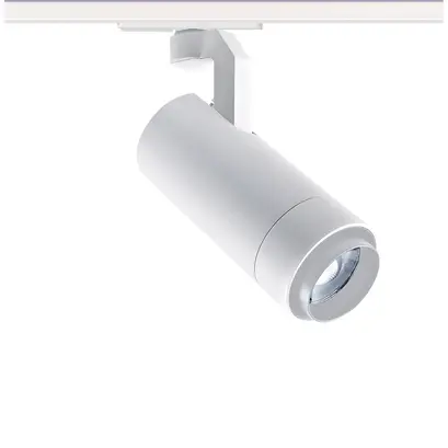 ПЯСЪЧНО БЯЛ LED ПРОЖЕКТОР С РЕГУЛИРУЕМ ФОКУС ЗА ШИНА 15W 3000K 1-ФАЗЕН 20-50° 1450LM MAX. 230V AC Ra80 5 ГОДИНИ