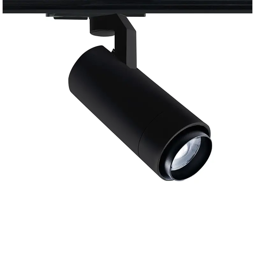 ПЯСЪЧНО ЧЕРЕН LED ПРОЖЕКТОР С РЕГУЛИРУЕМ ФОКУС ЗА ШИНА 15W 4000K 1-ФАЗЕН 20-50° 1500LM MAX. 230V AC Ra80 5 ГОДИНИ
