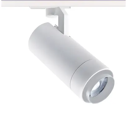 ПЯСЪЧНО БЯЛ LED ПРОЖЕКТОР С РЕГУЛИРУЕМ ФОКУС ЗА ШИНА 25W 4000K 1-ФАЗЕН 25-60° 3000LM MAX. 230V AC Ra80 5 ГОДИНИ