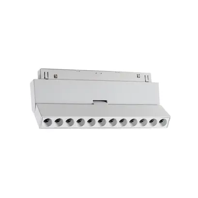 МАТОВО БЯЛ МАГНИТЕН ПОДВИЖЕН ЛИНЕЕН 48V DC 12W 3000K 1000LM 24° OSRAM RA90 L220MM