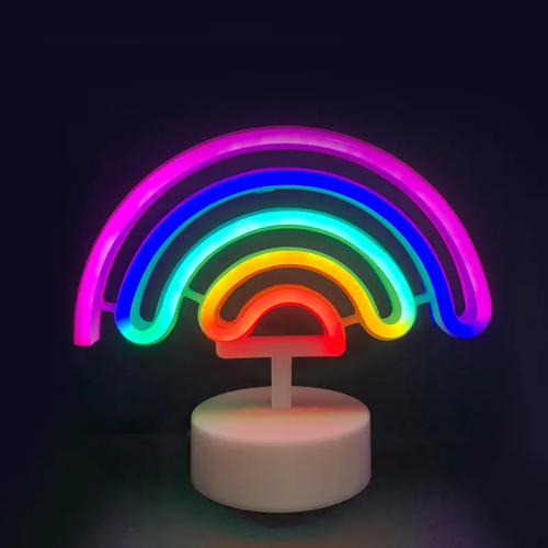 ^ДЪГА,66 NEON LED LIGHTS WITH BATTERY (3xAA)/USB, RGB, IP20, 23x10x19.5cm