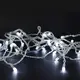 ^ 100 LED STRING LIGHTS PER 5cm COOL WHITE, ADAPTOR 31VDC & CONNECTABLE MAX 6 SETS, IP44 5m TRANSPARENT CABLE