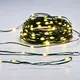 SKIN LINE LAMP 100 LED STRING WW 3AA BAT 8 FUNCTIONS IP44 LENGTH 10m 0,3m GREEN CABLE