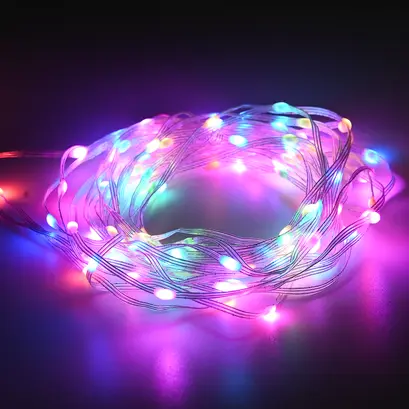 200RGB ЛЕД ИНТЕЛИГЕНТЕН НИЗ СВЪРЗВАЕМ, 20m, USB, ДИСТАНЦИОННО И ПРИЛОЖЕНИЕ, IP44, 3m TF КАБЕЛ