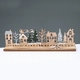 ^WOODEN XMAS WITH TREES DECORATIVE MOTIF 33x5x10cm^