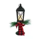 ^ ЧЕРЕН ПЛАСТМАСОВ ФЕНЕР БЯЛ ВОСЪК, 1 LED LIGHT BAT (3xAAA) WW IP20 14.5x14.5x54cm