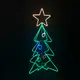 3D CHRISTMAS TREE 1000 MULTICOLOR 9.5M DOUBLE SIDE SMD LED ROPE LIGHT STEADY IP651 75*75*130cm 5m LEAD CABLE