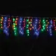 ^144 LED ICICLE СВЕТЛИНА, МНОГОЦВЕТНА, АДАПТИРА. (31VDC), СВЪРЗВАНЕ. (MAX 4) & 8 FUNCT., IP44, 300x60cm, TRANS / NT КАБЕЛ