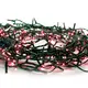 180 LED СТРУННИ СВЕТЛИНИ НА 5 см ЧЕРВЕНО, АДАПТЕР 31VDC И 8 ФУНКЦИИ IP44 3m ЗЕЛЕН КАБЕЛ