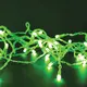 180LED STRING LIGHTS PER 5cm GREEN ADAPTOR 31VDC & 8 FUNCTIONS IP44 3m TRANSPARENT CABLE