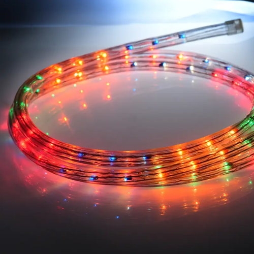 МНОГОЦВЕТНА 3-ЖИЧНА LED ВЪЖЕНА СВЕТЛИНА, МАКАРА 50m 36L / m CUT PER 2m IP44 + 3 SET АКСЕСОАРИ