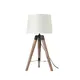 ^TABLE LIGHTING 1ΧΕ27 WOOD+BEIGE SHADE+BLACK METAL Φ30XH65CM MOUSSE - изображение 2