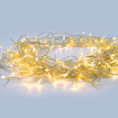 300 LED СТРУННИ СВЕТЛИНИ НА 5 см  ТОПЪЛО БЯЛО АДАПТЕР 31 VDC И МОЖЕЩИ СЕ СВЪРЗИ МАКСИМУМ 2 КОМПЛЕТА IP44 3 м ПРОЗРАЧЕН КАБЕЛ