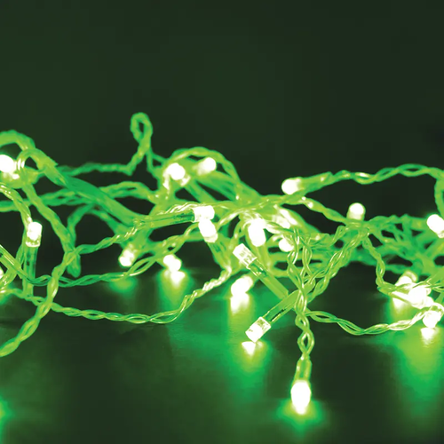 300LED STRING LIGHTS PER 5cm GREEN ADAPTOR 31VDC & CONNECTABLE MAX 2 SETS IP44 3m TRANSPARENT CABLE