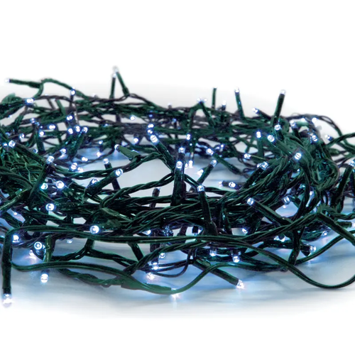 300 LED СТРУННИ СВЕТЛИНИ НА 5 см СИНЬО,  АДАПТЕР 31 VDC И МОЖЕЩИ СЕ СВЪРЗИ МАКСИМУМ  2 КОМПЛЕТА IP44 3 м ЗЕЛЕН КАБЕЛ