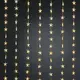 ^ 48LED CURTAIN LIGHTS STARS COOL WHITE ADAPTOR VDC & 8 FUNCTIONS IP44 5M GREEN CABLE