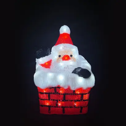 АКРИЛЕН КОМИН SANTA 50 LED CW IP44 23,5 * 23,5 * 35cm 30cm LEAD КАБЕЛ