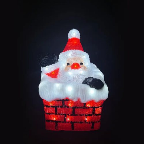 АКРИЛЕН КОМИН SANTA 50 LED CW IP44 23,5 * 23,5 * 35cm 30cm LEAD КАБЕЛ