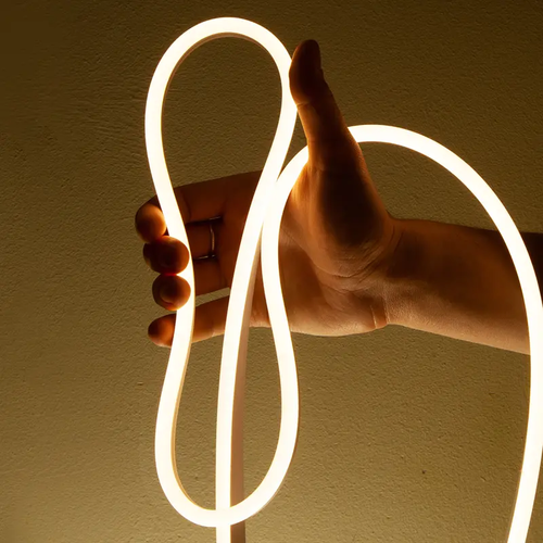 100LED/M LED NEON ROPE LIGHT WARM WHITE STEADY SINGLE SIDE 50m IP44 1.5m CABLE WITH 3 SETS PLUG,CONNECTORS & END CAPS