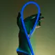 100LED/M LED NEON ROPE LIGHT BLUE STEADY SINGLE SIDE 50m IP44 1.5m CABLE WITH 3 SETS PLUG,CONNECTORS AND END CAPS