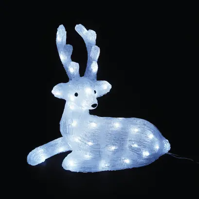 АКРИЛНИ СЕДЯЩИ ЕЛЕНИ 55 LED CW IP44 36 * 16,5 * 37 см 30 см ОЛОВЕН КАБЕЛ