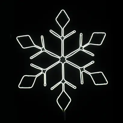 СНЕЖИНКА 600LED МОТИФ 6м НЕОН СВЕТЕЩ МАРКУЧ, ТОПЛО БЯЛО IP44 66x57.5cm 1.5m  КАБЕЛ