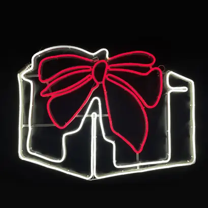 ANGEL 350 ДВОЙНА НЕОНОВА LED ВЪЖЕНА СВЕТЛИНА 3 м ЗЕЛЕНО & ЧЕРВЕНО СТАБИЛНО IP65 133 * 30 см 1,5 м ОЛОВЕН КАБЕЛ