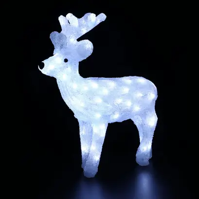 АКРИЛНИ СТОЯЩИ ЕЛЕНИ 80 LED CW IP44 45 * 13,5 * 49 см 30 см ОЛОВЕН КАБЕЛ