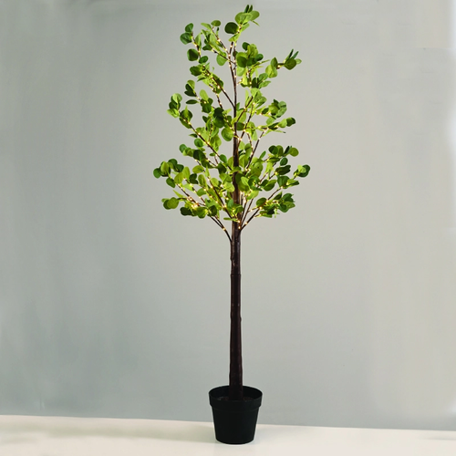 ^ЕВКАЛИПТОВО ЛИСТНО ДЪРВО 210 WW LED ADAPΤ:4,5V IP44 H:150cm POT 5m  ^