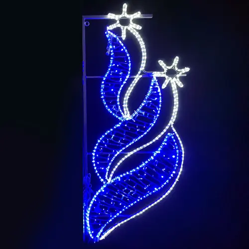 2 ВИТЛЕЕМ ЗВЕЗДИ НАЛЯВО 628 LED УЛИЦА ПОЛЮС МОТИВ 15 м 2-ТЕЛЕНО ВЪЖЕ СВЕТЛИНА 9,6 м НИЗ СВЕТЛИНИ СИНЬО &CW СТАБИЛНО IP65 180x80cm 1.5m ОЛОВО КАБЕЛ