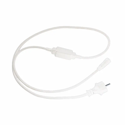 PLUG LEAD WHITE CABLE & CONNECTOR FOR MOTIF LED 2-WIRE ROPE LIGHT, IP44, 1.5m