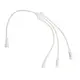 CABLE WHITE CONNECTOR FOR MOTIF 2-WIRE ROPE LIGHT (1 TO 3), IP44, 0.5m