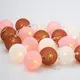 ^ “WOVEN BALL FAIRY LIGHTS” PINK & WHITE BALL 20 LED STRING LIGHTS WITH BATTERIES (2xΑΑ) WARM WHITE IP20 285+30cm TRANSPARENT CABLE