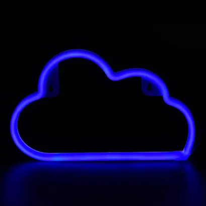 ^ОБЛАК, 48 NEON LED СВЕТЛИНИ С БАТЕРИЯ (3xAA)/USB, СИН, IP20, 29.5x2x18.5cm
