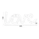 LOVE, 118 НЕОНОВИ LED СВЕТЛИНИ С БАТЕРИЯ (3xAA)/USB, WW, IP20, 35.5x2x13cm