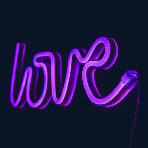 LOVE, 118 NEON LED LIGHTS WITH BATTERY (3xAA)/USB, PINK, IP20, 35.5x2x13cm - изображение 2