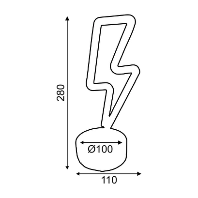 ФЛАШ, 34 НЕОНОВИ LED СВЕТЛИНИ С БАТЕРИЯ (3xAA)/USB, ТОПЛО БЯЛО, IP20, 11x10x28cm
