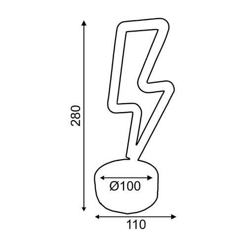 ФЛАШ, 34 НЕОНОВИ LED СВЕТЛИНИ С БАТЕРИЯ (3xAA)/USB, ТОПЛО БЯЛО, IP20, 11x10x28cm - изображение 2