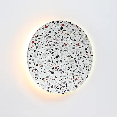 СТЕННА ЛАМПА ЛЕД 24W 3000Κ 1920LM TERRAZZO MDF КРЪГ Φ40ΧΗ3,6CM ECLIPSE