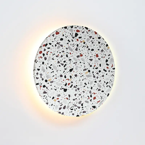 СТЕННА ЛАМПА ЛЕД 24W 3000Κ 1920LM TERRAZZO MDF КРЪГ Φ40ΧΗ3,6CM ECLIPSE - изображение 2